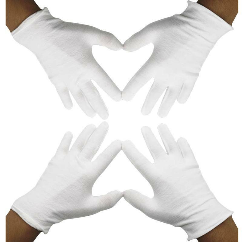 Găng tay làm vườn màu trắng bằng cotton tiện dụng