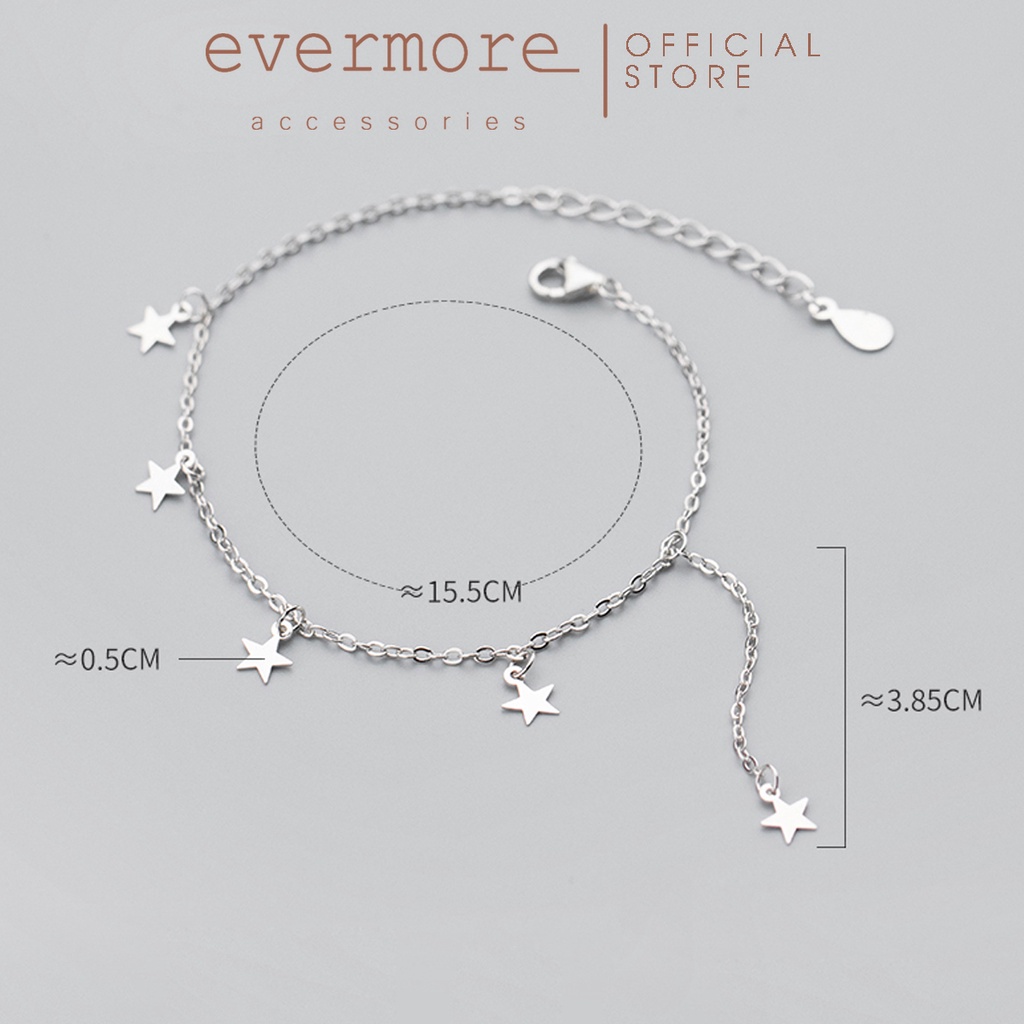 Vòng tay bạc EVERMORE, lắc tay sao bạc Ý 925 nguyên chất, thanh lịch, minimalism - L007
