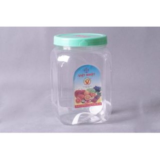 sét 2 lọ nhựa vuông 1,6kg; 2kg