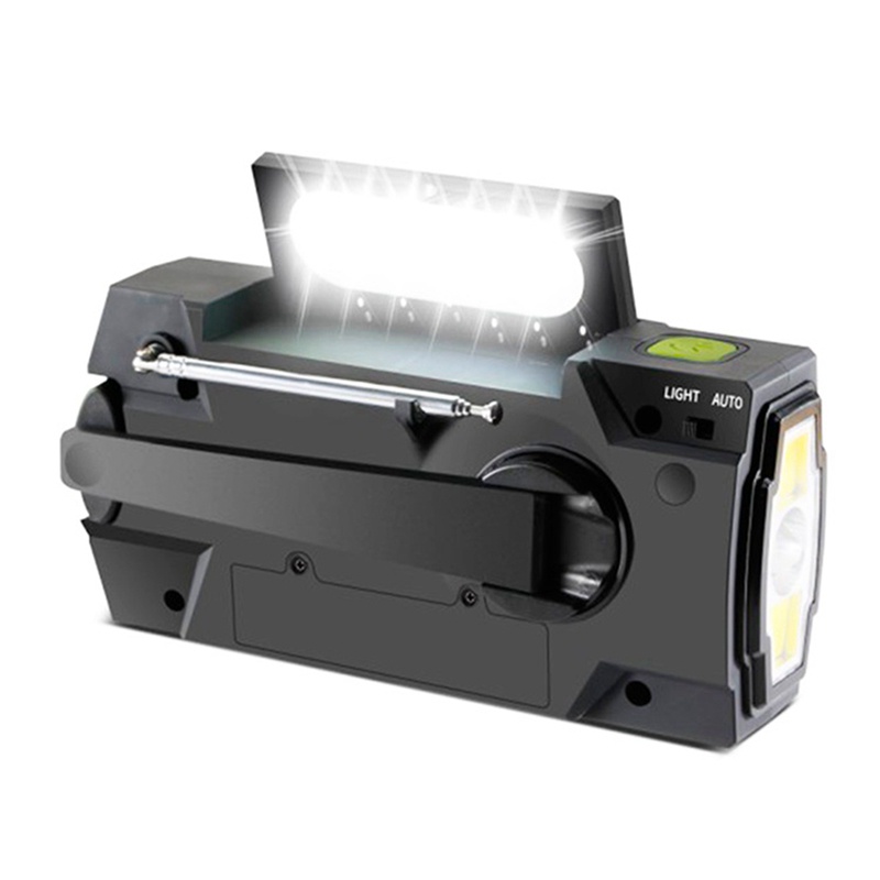 Radio AM / FM / WB Sử Dụng Năng Lượng Mặt Trời Đa Năng Có Đèn LED 4000MAh