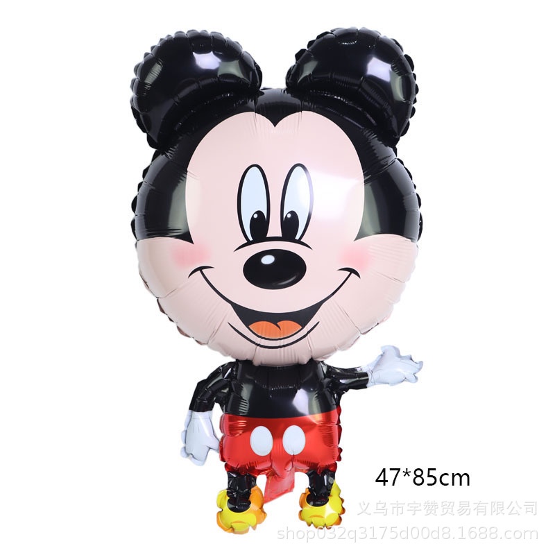 Bong bóng hình chuột mickey, hình chuột size đại, dễ thương trang trí sinh nhật, party Fubao Store
