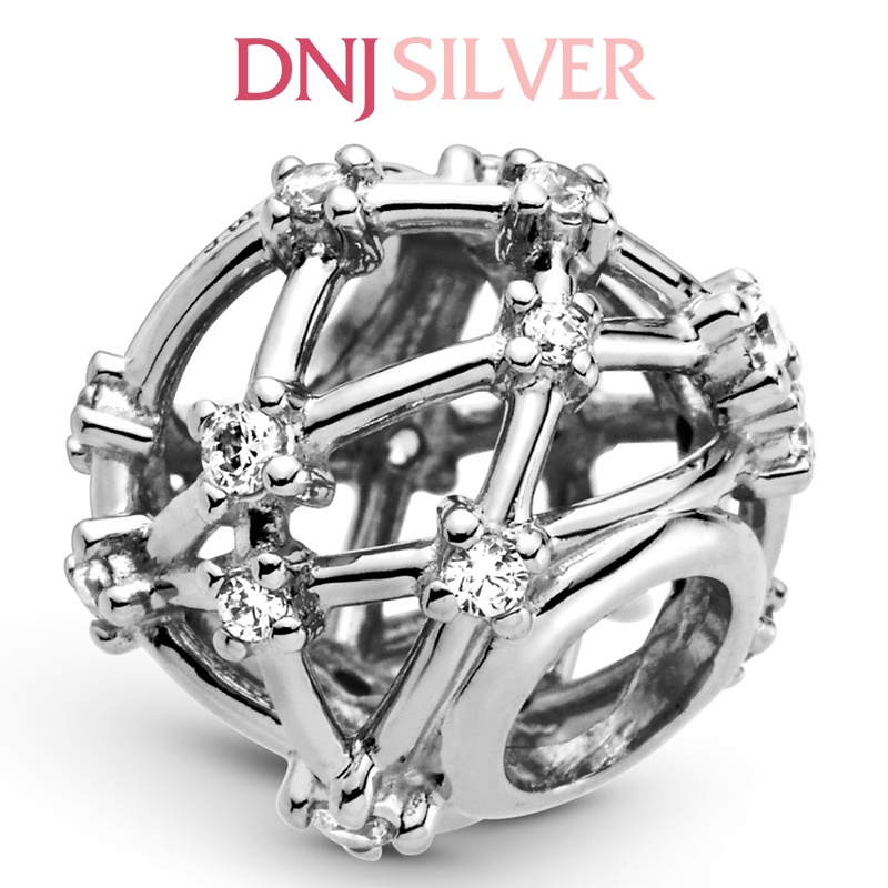 Charm bạc 925 cao cấp, hàng chuẩn bạc - Charm Openwork Star Constellations thích hợp để mix vòng tay charm - DN168