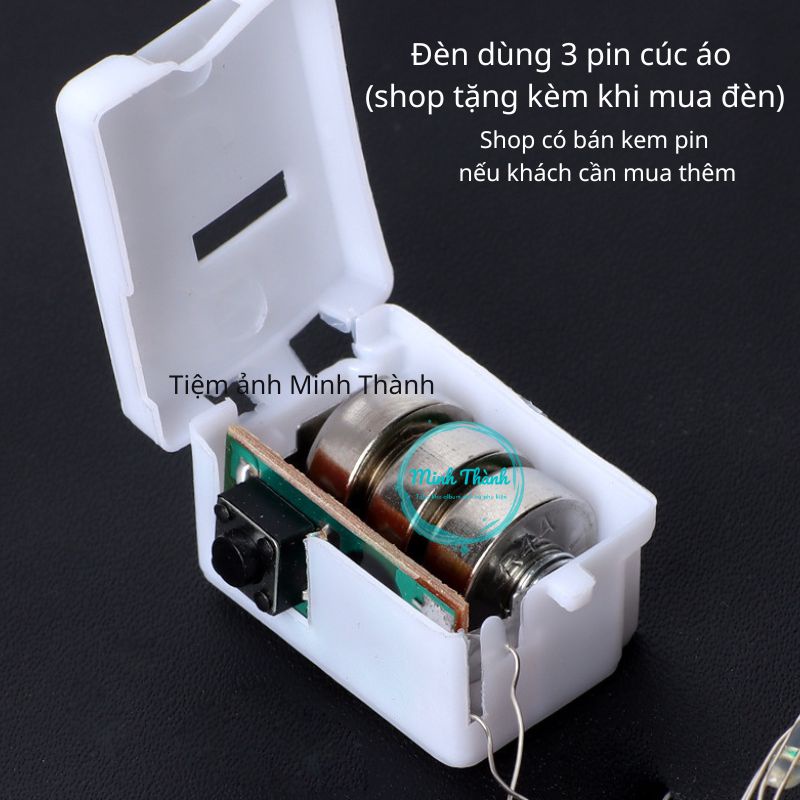 Dây đèn Led fairylight, dây đèn Cherry ball, đèn bông tuyết, đèn hình sao,  đèn led đom đóm 1m, 2m, 3 mét dùng pin