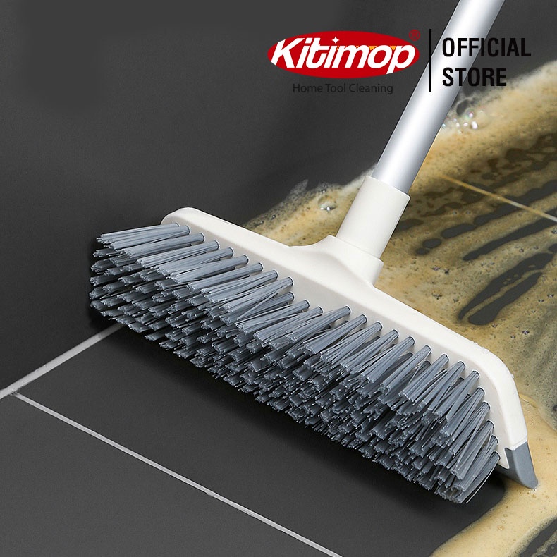 Chổi chà sàn thông minh Kitimop-Z1 bàn lau 25cm, sợi cước 4cm, lưỡi silicone, cán tùy chỉnh từ 65-115cm, BH 12 tháng