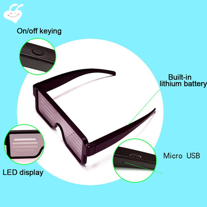 1 Kính Mát Có Đèn LED Nhấp Nháy 8 Kiểu Thích Hợp Cho Các Bữa Tiệc/Đi Club