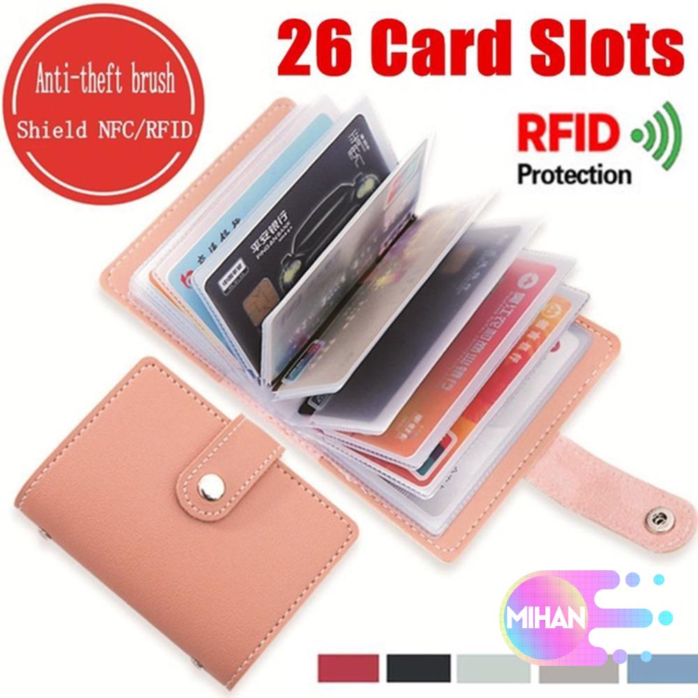 Ví đựng thẻ MIHAN1 có 26 ngăn chất liệu da pu đa chức năng