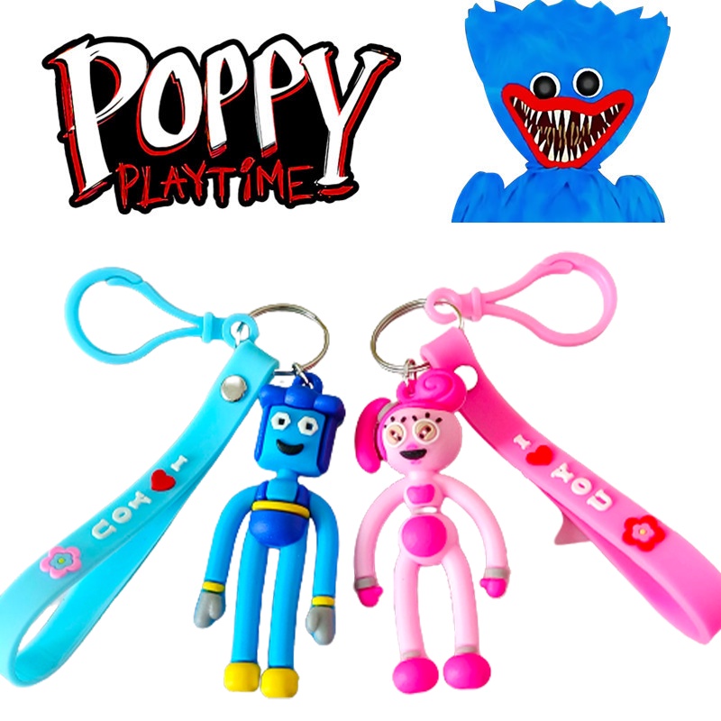 Poppy Playtime 5cm huggy Keychain Toy Huggy Wuggy Keyring Doll Pendant Figures Kids Gift