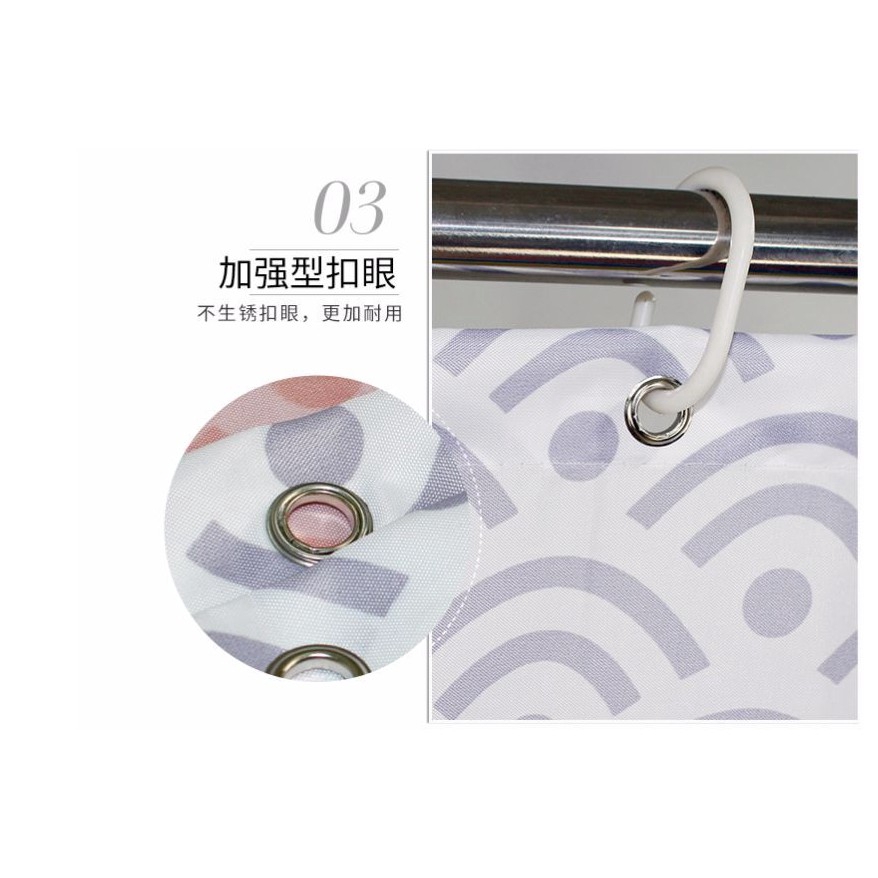 Rèm chống thấm nước nhiều màu sắc dành cho phòng tắm