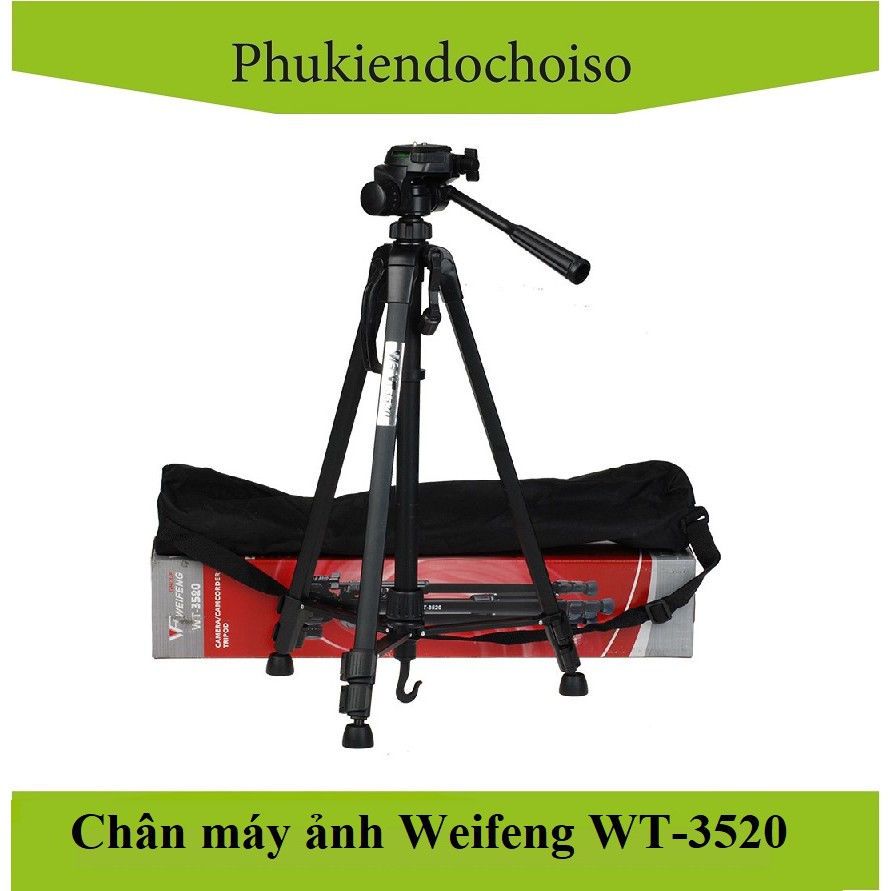 Chân máy ảnh WEIFENG WT-3520 ( Chính hãng ) + Giá đỡ điện thoại