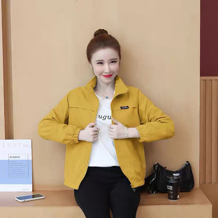 Áo khoác dù lót nỉ kiểu dáng thể thao