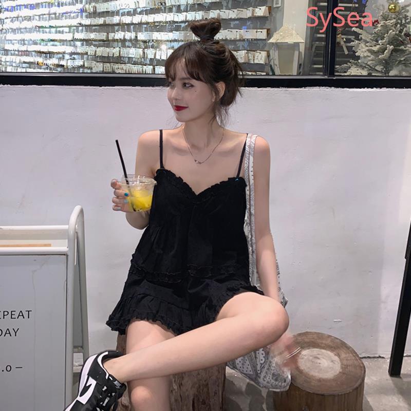 Áo Hai Dây Cổ Chữ V Thời Trang Mùa Hè Hàn Quốc Cho Nữ