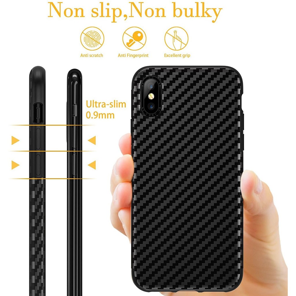 ỐP LƯNG ĐIỆN THOẠI Silicone Vân Carbon Dẻo, cho các dòng iPhone 6,6S,6Plus,6S Plus,7,8,7Plus,8Plus,X,XS,XS Max