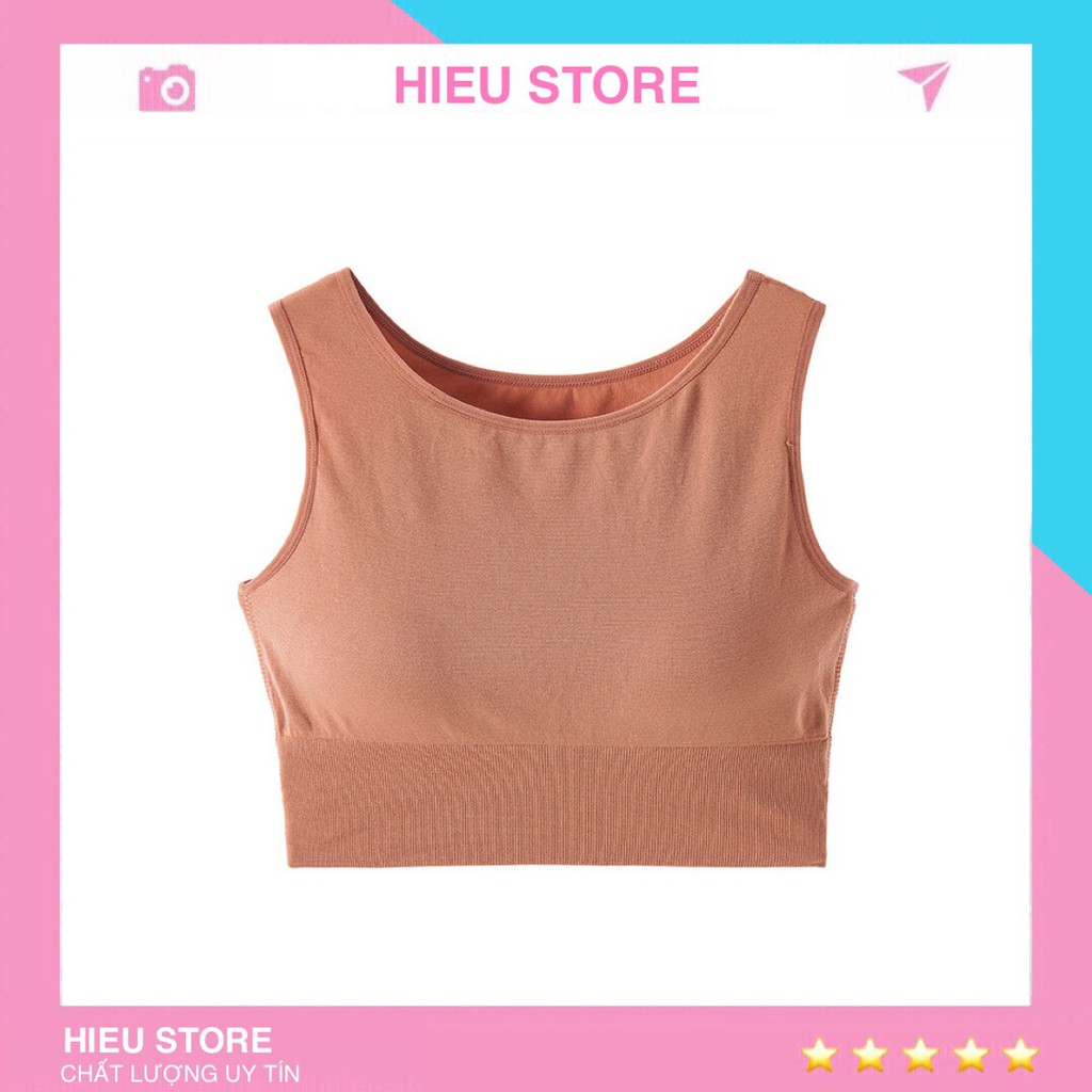 Áo Lót Nữ Crottop Tập Gym Thể Thao Chất Vải Cotton Thấm Hút Tốt, Đệm Mỏng Thoải Mái Hieu Store24h - 855