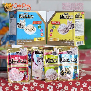 Pate Nekko cho mèo trên 6 tháng [Hộp 12 gói] 70g - Phụ kiện thú cưng Hà Nội