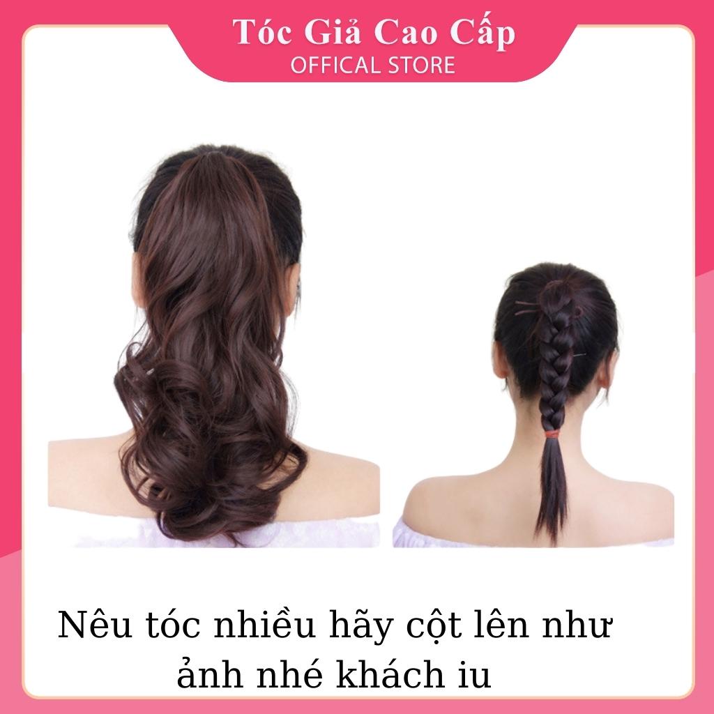 Tóc giả nữ ngoặm xoăn 35cm và 45cm, sợi tơ mềm mượt, mã N152