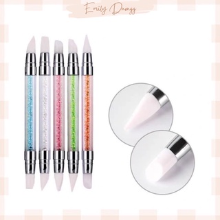 Set 5 bút nặn hoa, chà foil trang trí móng với đầu cọ silicon tiện lợi