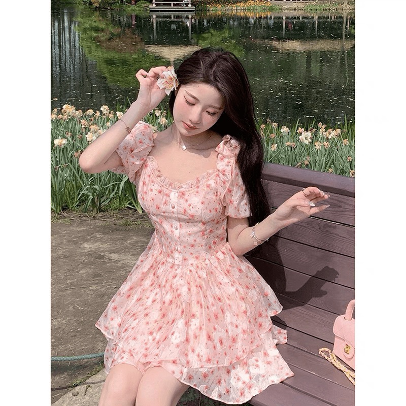 Hàng Quảng Châu Siêu HOT Đây-- Đầm Voan Kiếng Tơ Kiểu Dáng Tiểu Thư Siêu Dễ Thương UP