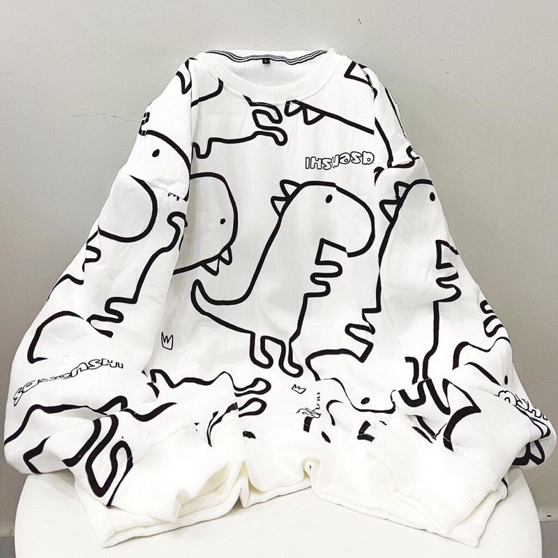 [SIÊU HOT] Áo Sweater Form Rộng Nỉ Hoạ Tiết Kng Long Tay Dài Ulzzang Hot ( Ảnh Thật+ Hà)