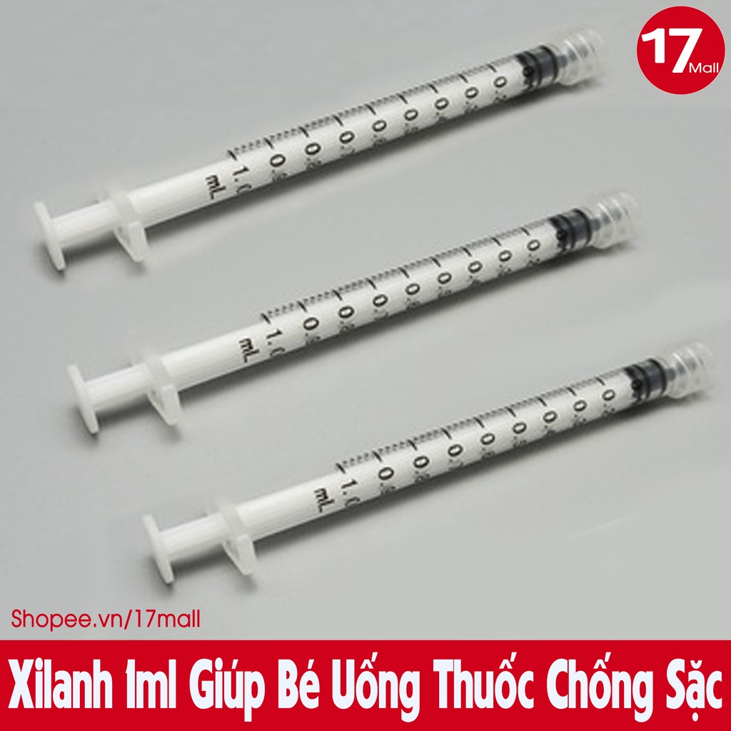 Xilanh 1ml bón thức ăn, thuốc cho bé chống sặc, tiện lợi và an toàn 17Mall