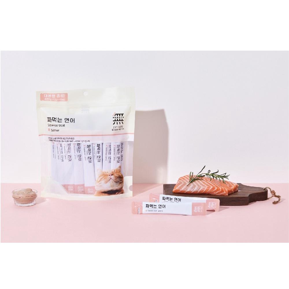 Súp thưởng Hàn Quốc Mumargin từ thịt thật cho mèo gói 40 thanh 480g