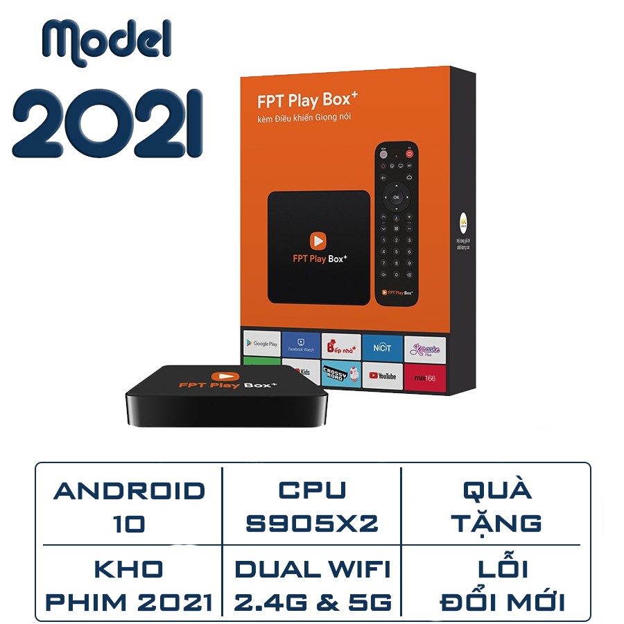 Android tv box FPT Play box 2020 - Điều khiển giọng nói - Gói truyền hình VIP - Android 10