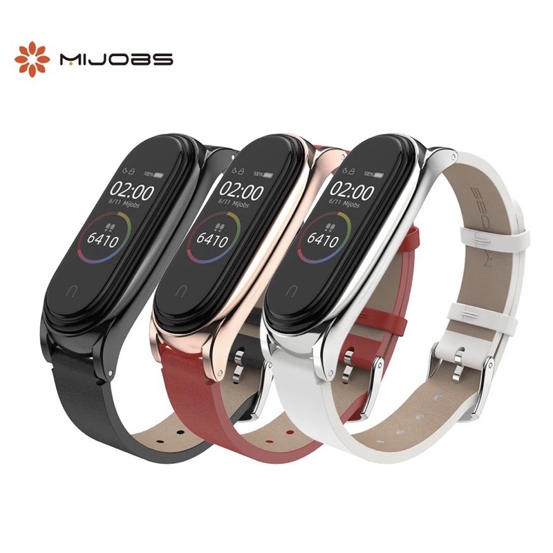 Dây đeo miband 4 3 da MIJOBS thay thế
