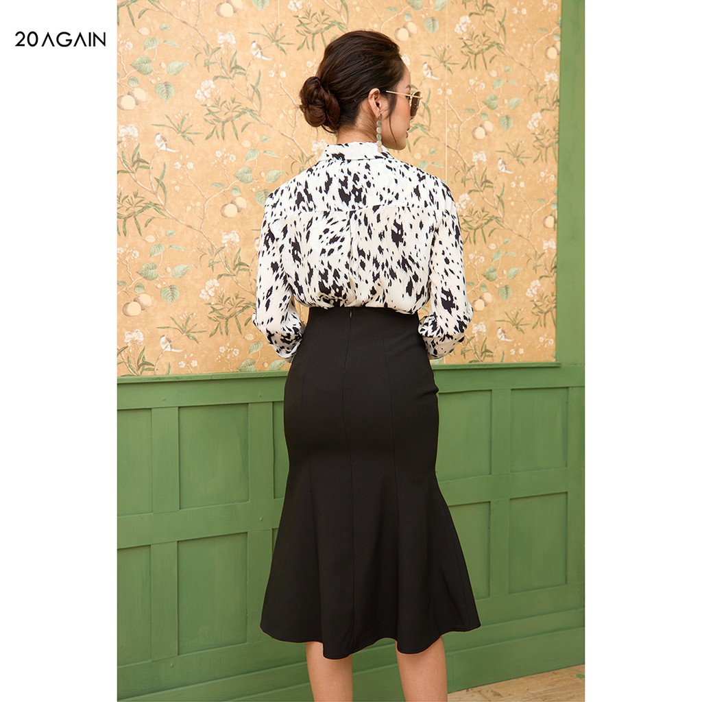 Chân váy công sở dài dáng ôm đuôi cá 20AGAIN JDA1585 tôn vòng 3 và che khuyết điểm | BigBuy360 - bigbuy360.vn