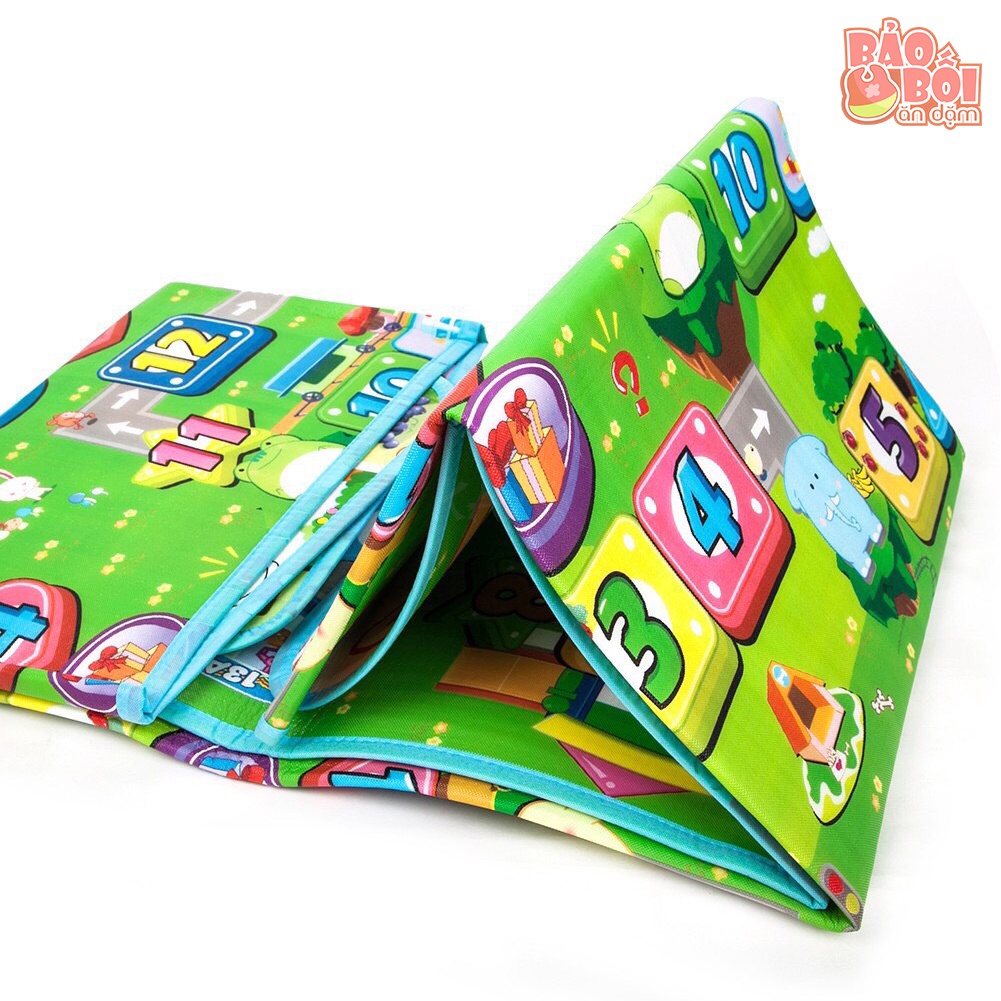 Thảm xốp 2 mặt MABOSHI 2 mặt, kích thước 1m8 x 2m cho bé