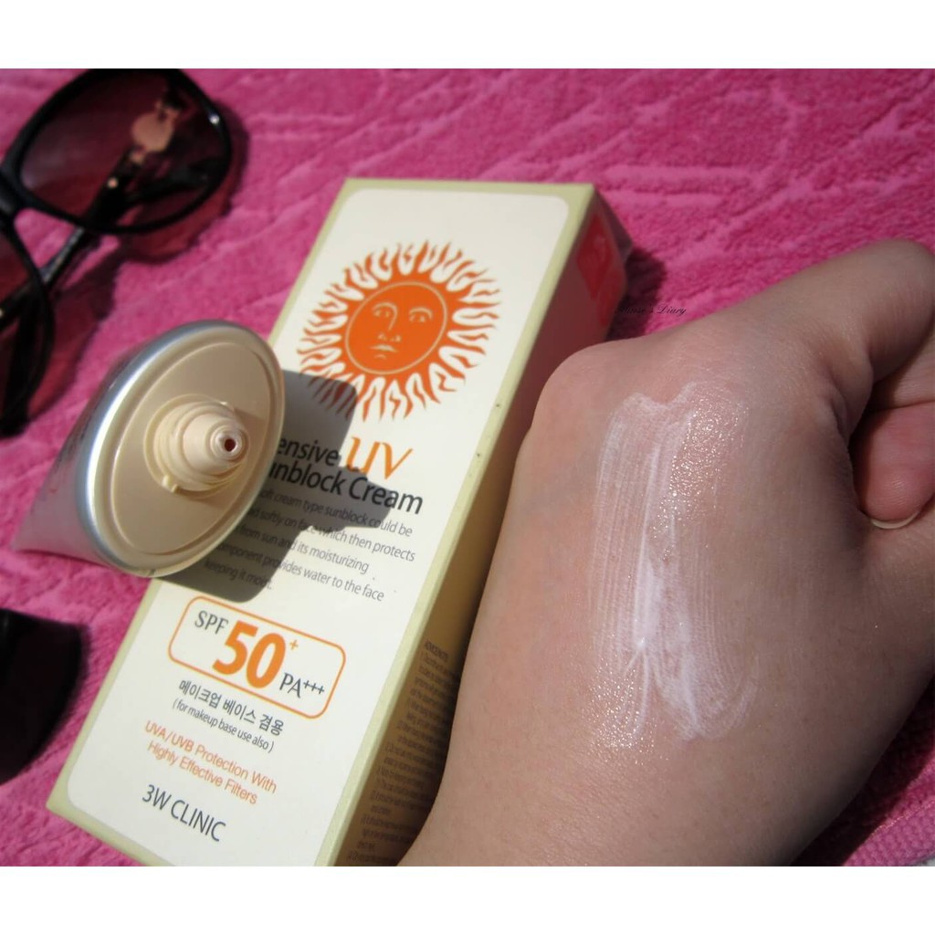 Kem Chống Nắng 3W Clinic Intensive UV Sunblock Cream SPF 50++ PA+++