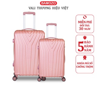 [Mã MABRBMZ5 giảm 10% tối đa 30K đơn 150k] Bộ 2 vali du lịch Bamozo Jessie khóa kéo Size 20" + Size 24"
