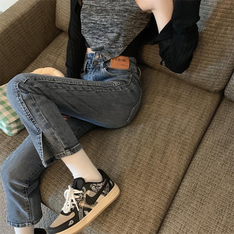 Quần Jean Nữ Lưng Cao Xẻ Tà Thời Trang Mới