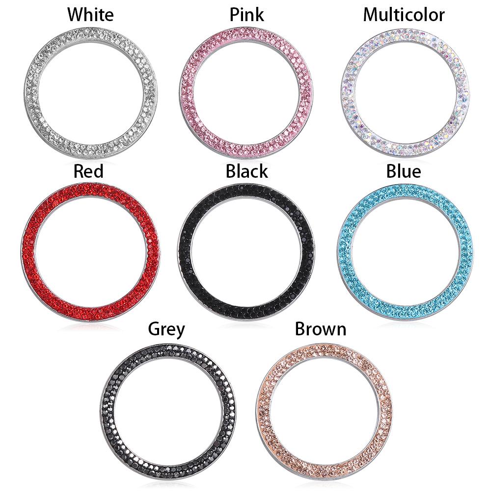 Nhẫn MAYSHOW Thiết Thực|Nhẫn Đeo Tay Thiết Kế Đơn Giản Cá Tính|Ốp Nút Công Tắc Khởi Động Hình Tròn Đính Đá Sang Trọng