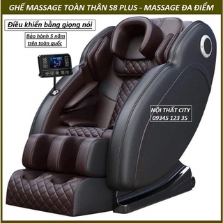 Vip - ghế massage toàn thân s8 plus. massage đa điểm. điều khiển bằng giọng nói. màn hình lcd cảm ứng tiếng việt.