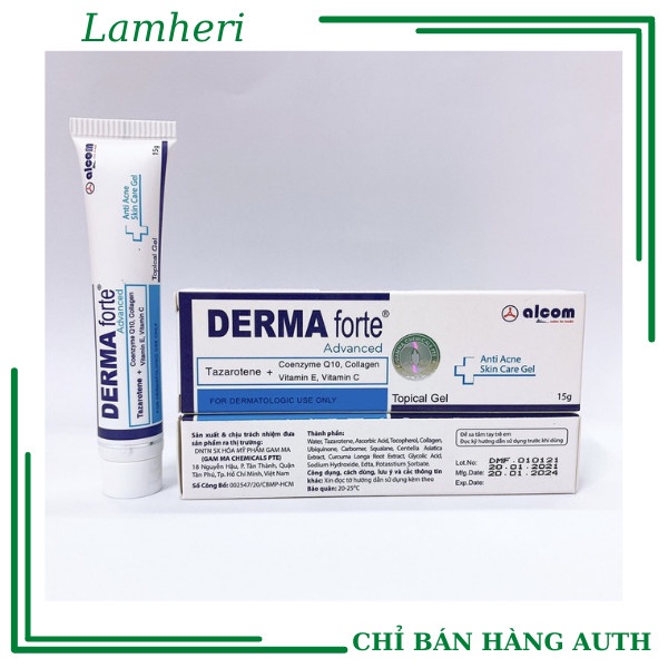 DERMA FORTE ADVANCED Gel mụn trứng cá 15g