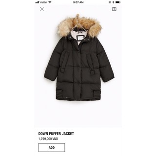 Áo phao parka Zara dư xịn