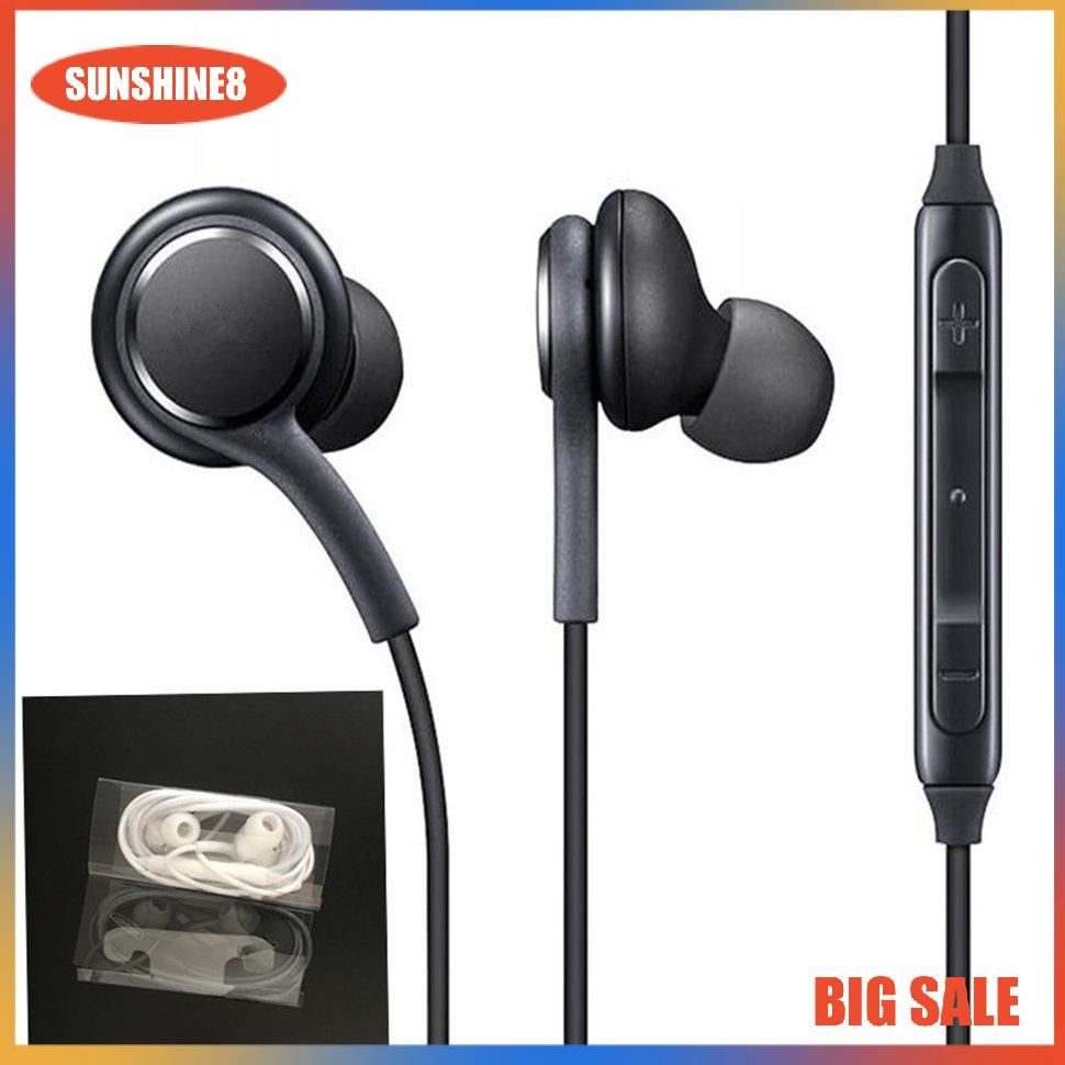 【SUN】Stereo In-Ear Earphones With Mic Wired Headset For Samsung Galaxy S8 S8Plus