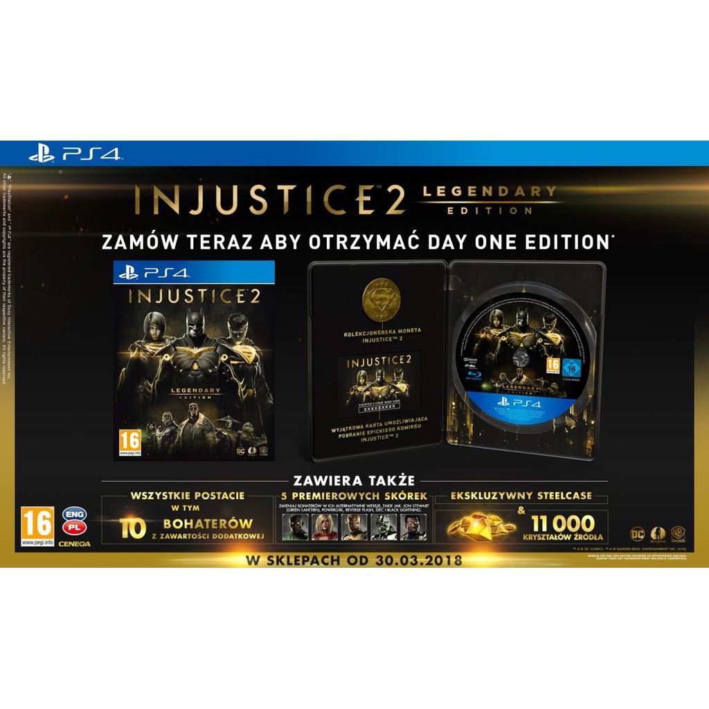 Đĩa Game Ps4 Injustice 2 Legendary Edition