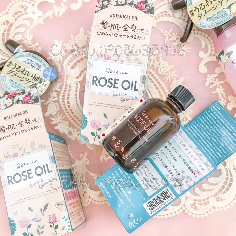 ROSE OIL - TINH DẦU HOA HỒNG BOTANICAL OIL DƯỠNG DA, DƯỠNG TÓC, DƯỠNG MÓNG NỘI ĐỊA NHẬT BẢN