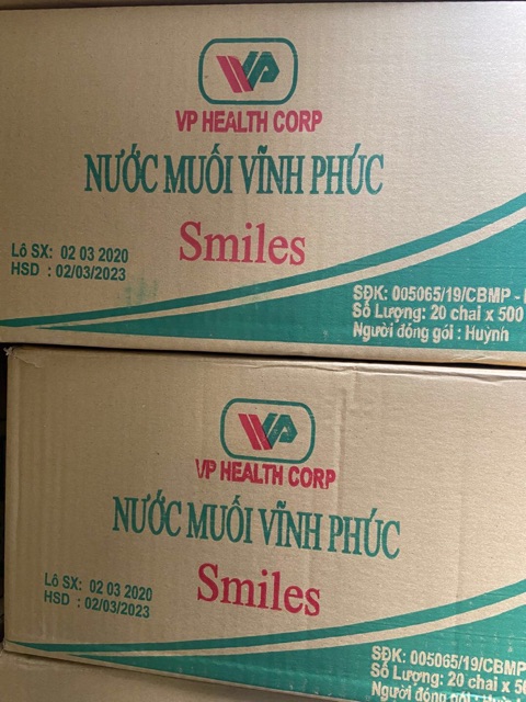 Nước muối sinh lý Vĩnh Phúc chai 500ml/1000ml