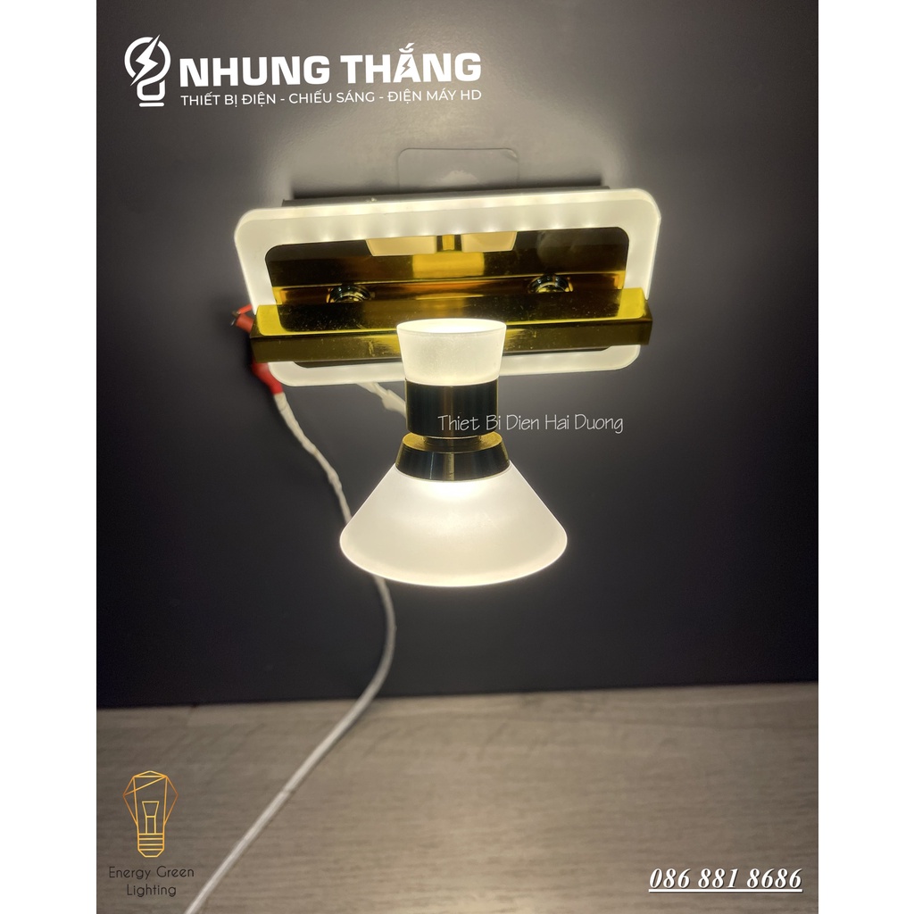 Đèn soi tranh - Đèn rọi gương Led 1 Đèn chiếu sáng 7475-1 - Điều chỉnh góc chiếu - 3 Chế độ ánh sáng - Bảo Hành 1 Năm