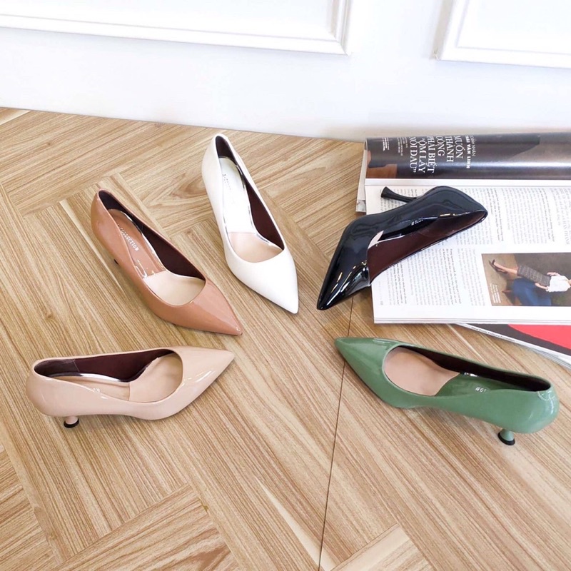 Giày Cao Gót Nữ Da Bóng Cao 7cm X628
