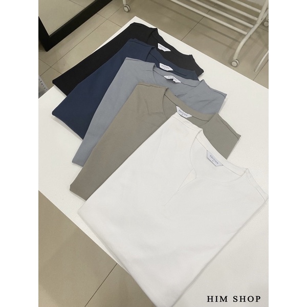 Áo phông cổ xẻ Hàn Quốc chính hãng