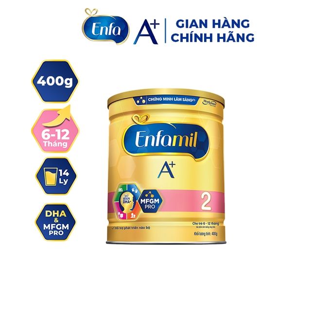 Sữa bột enfa milk 2 lon 400g ( 11/2021)