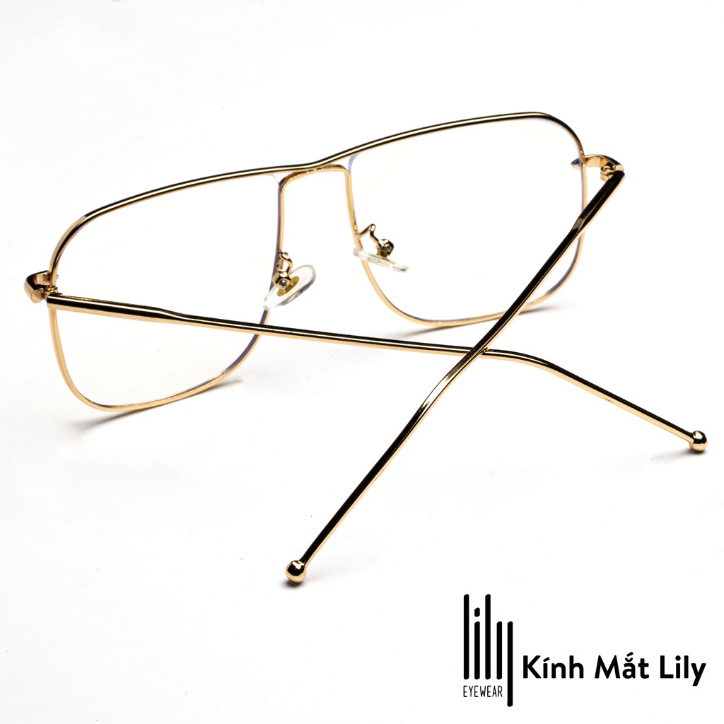 Kính mát nam nữ Lilyeyewear phi công chống UV400 kim loại thanh mảnh thời trang MH2015