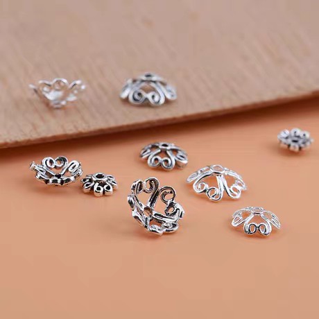 Charm bạc ốp hạt đá