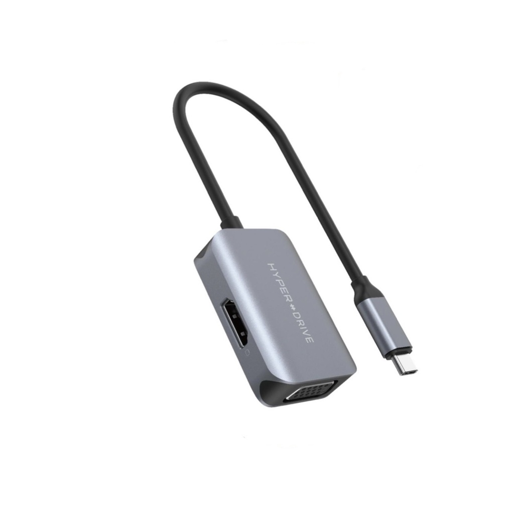 Cổng Chuyển/Hub USB-C 2in1 HDMI 4K, VGA 1080P HyperDrive