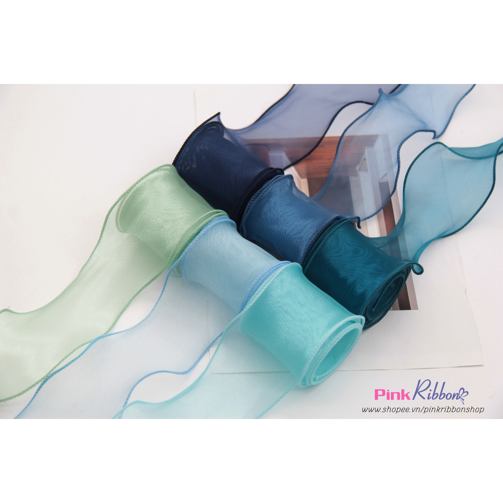 SET 4M - Ruy băng voan viền bèo bô đê 6cm