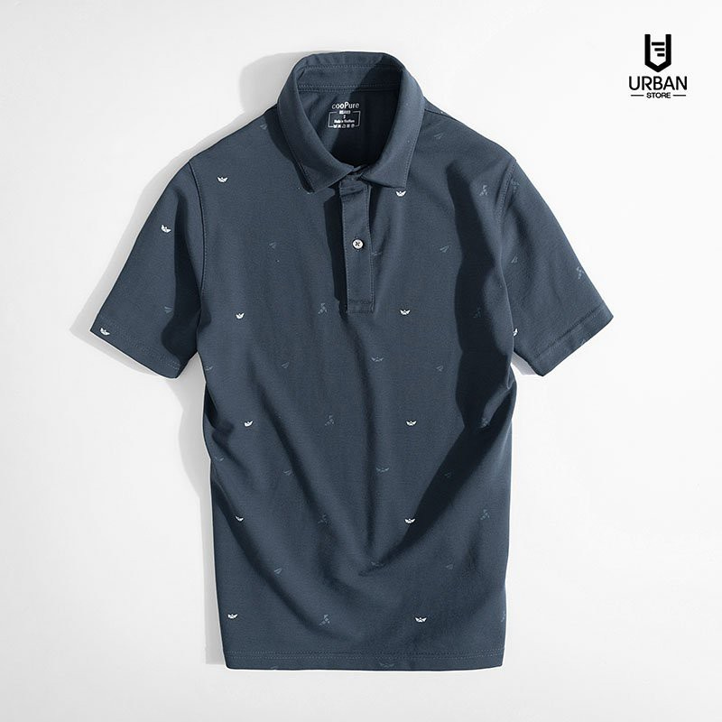 Áo Polo Nam cooPure, Áo Polo Nam Chất Liệu Cotton 95% Origami Printing NO.1825 | BigBuy360 - bigbuy360.vn