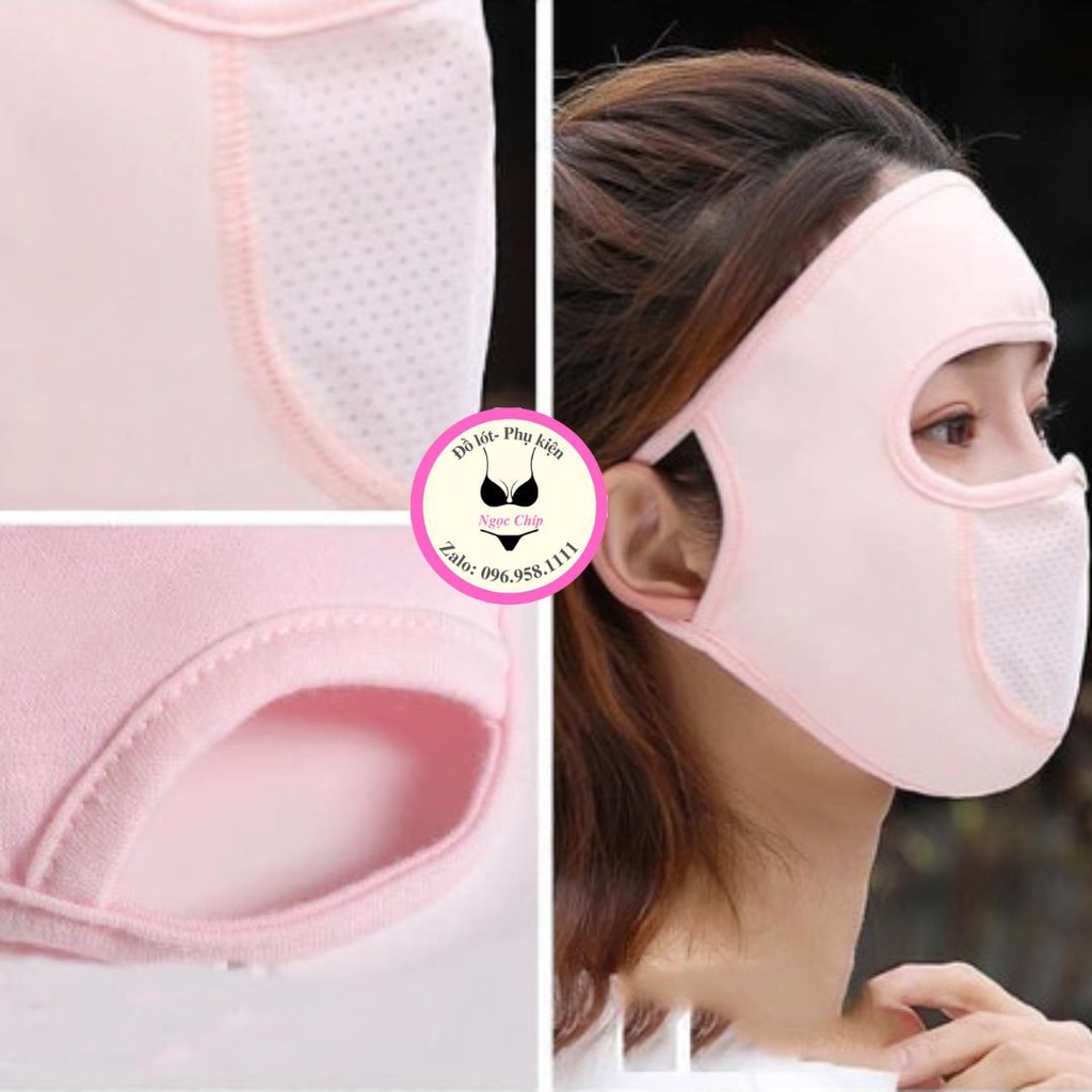 Khẩu trang vải ninja chất cotton cao cấp thông hơi thoáng khí che toàn mặt chống nắng chống bụi KT02