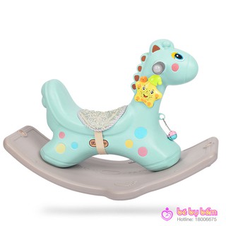 Ngựa bập bênh cho bé có đèn có nhạc